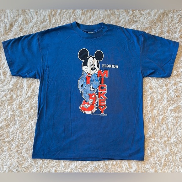 Disney Other - Vintage blue Walt Disney Mickey Mouse by Velva Sheen unisex adult Large T-shirt
